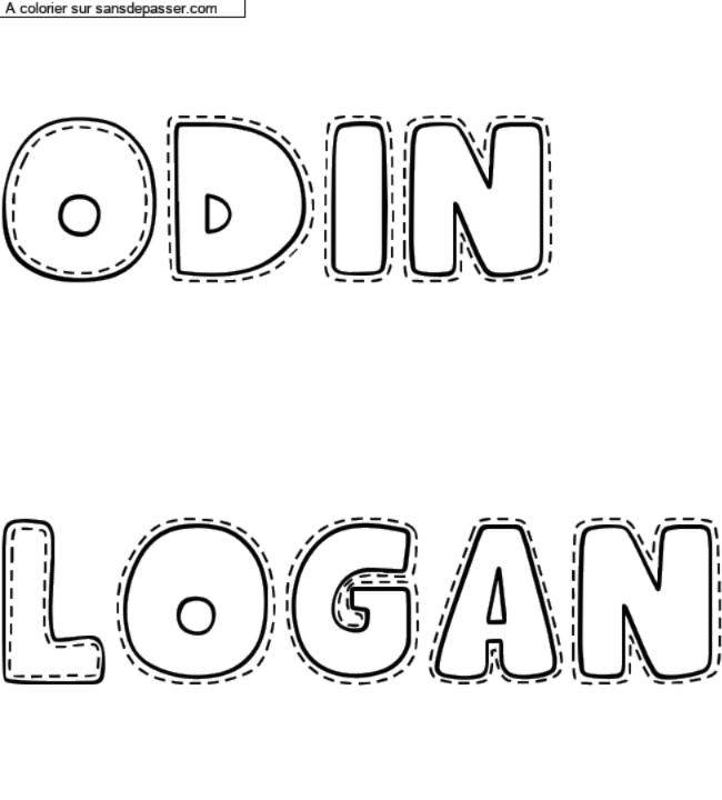 Coloriage pr&eacute;nom personnalis&eacute; "Odin

Logan" par un invit&eacute;