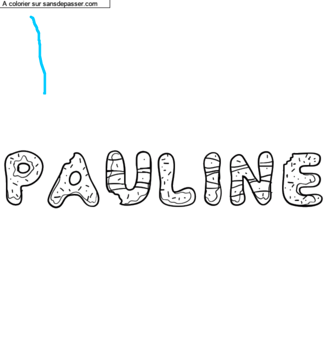 Coloriage personnalisé "Pauline" par un invité
