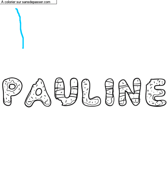 Coloriage pr&eacute;nom personnalis&eacute; "Pauline" par un invit&eacute;