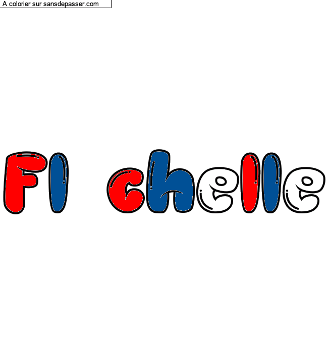 Coloriage pr&eacute;nom personnalis&eacute; "Fl&eacute;chelle" par un invit&eacute;