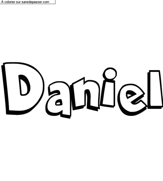 Coloriage pr&eacute;nom personnalis&eacute; "Daniel" par un invit&eacute;