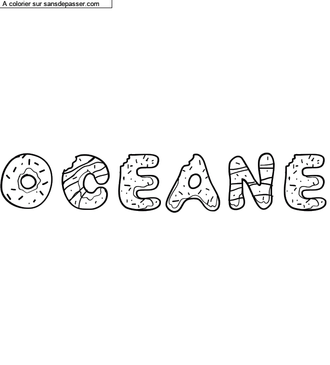 Coloriage pr&eacute;nom personnalis&eacute; "OCEANE" par un invit&eacute;