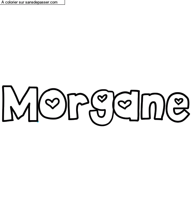 Coloriage pr&eacute;nom personnalis&eacute; "Morgane" par un invit&eacute;