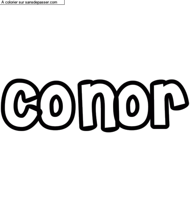 Coloriage pr&eacute;nom personnalis&eacute; "Conor" par un invit&eacute;