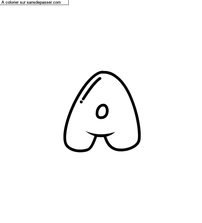 Coloriage pr&eacute;nom personnalis&eacute; "A" par un invit&eacute;