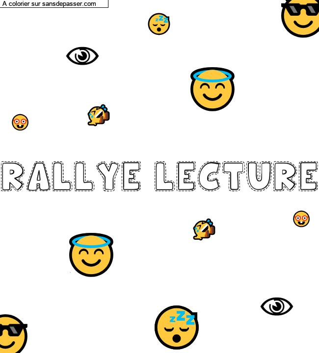 Coloriage pr&eacute;nom personnalis&eacute; "rallye lecture" par un invit&eacute;