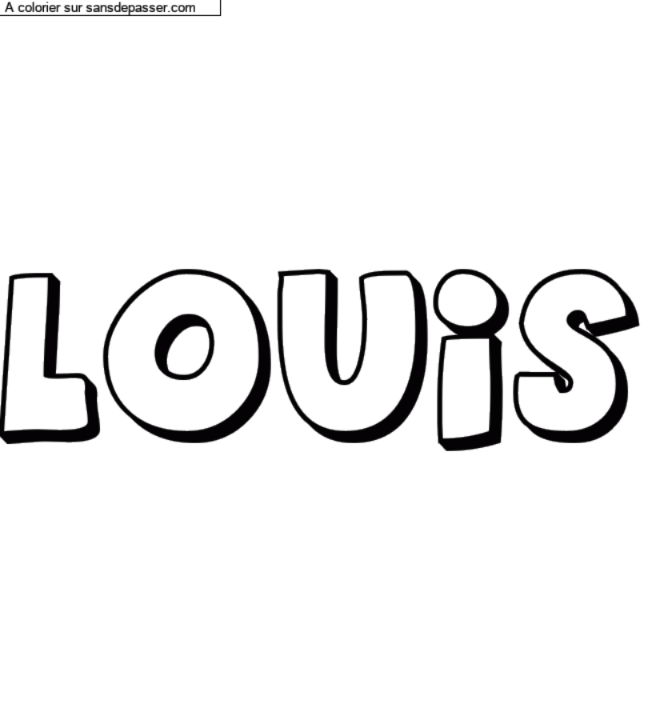 Coloriage pr&eacute;nom personnalis&eacute; "Louis" par un invit&eacute;