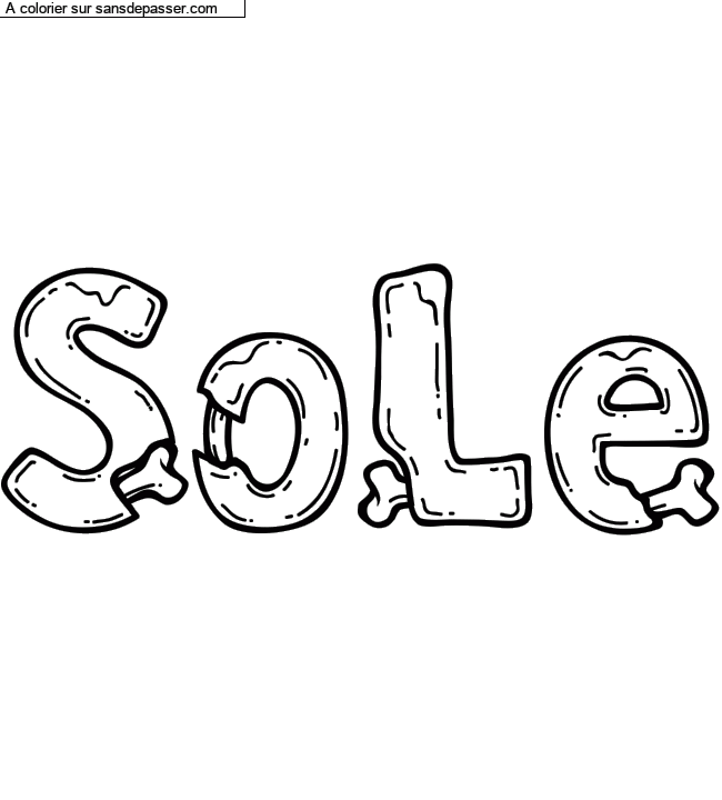Coloriage pr&eacute;nom personnalis&eacute; "SoLe" par un invit&eacute;