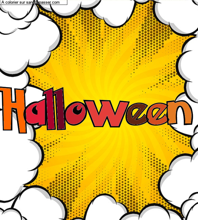 Coloriage pr&eacute;nom personnalis&eacute; "Halloween" par up1256