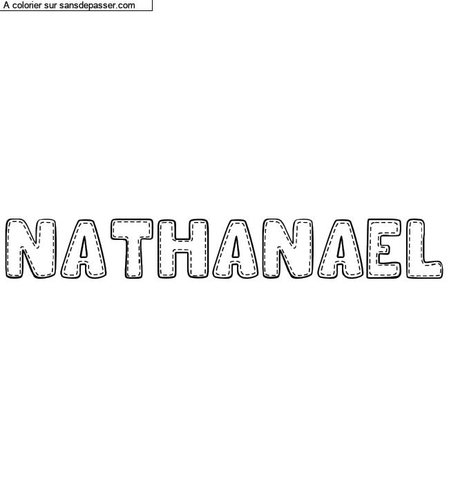 Coloriage pr&eacute;nom personnalis&eacute; "NATHANAEL" par un invit&eacute;