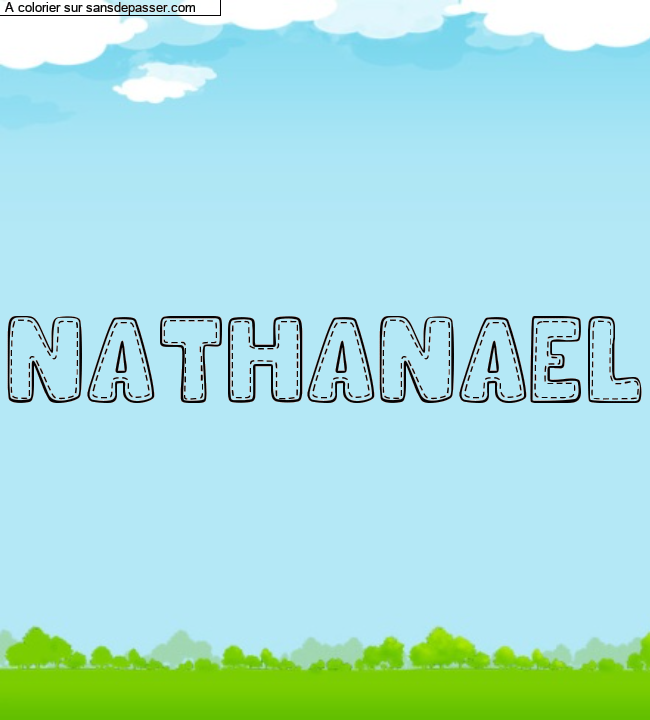 Coloriage pr&eacute;nom personnalis&eacute; "NATHANAEL" par un invit&eacute;