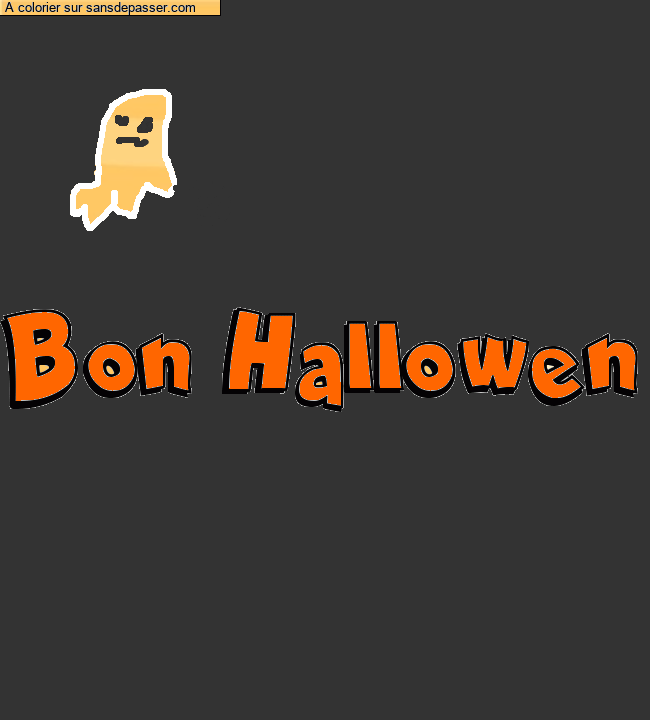 Coloriage pr&eacute;nom personnalis&eacute; "Bon Hallowen" par un invit&eacute;