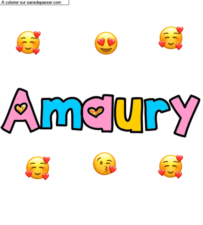 Coloriage pr&eacute;nom personnalis&eacute; "Amaury" par un invit&eacute;
