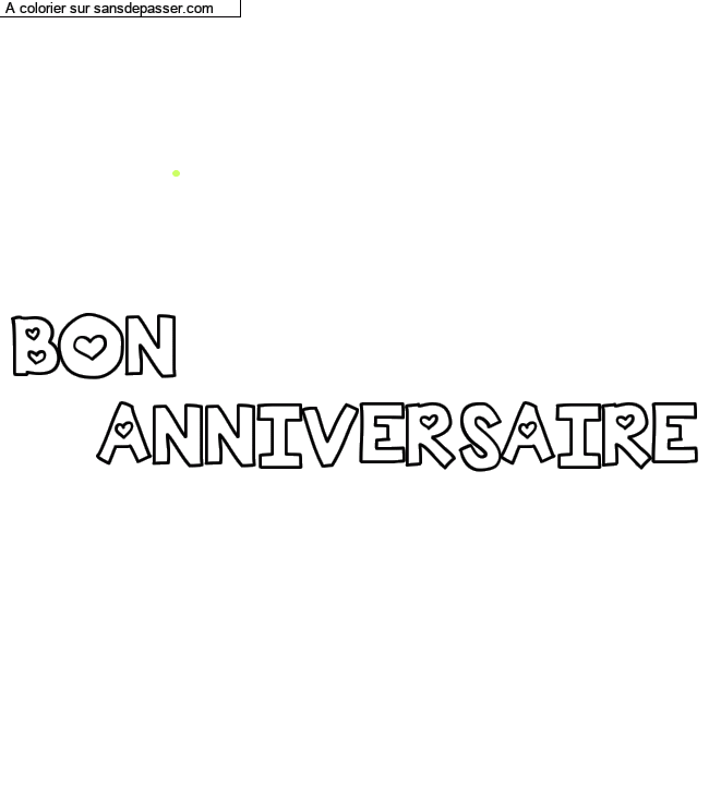 Coloriage pr&eacute;nom personnalis&eacute; "BON       
    ANNIVERSAIRE" par un invit&eacute;