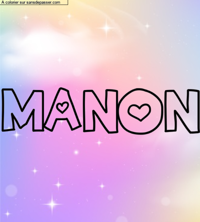 Coloriage pr&eacute;nom personnalis&eacute; "MANON" par chrys
