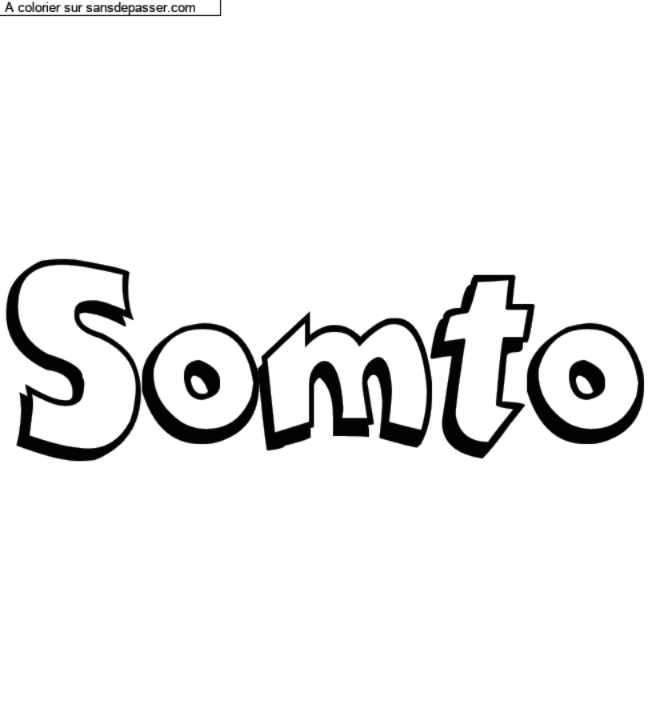 Coloriage pr&eacute;nom personnalis&eacute; "Somto" par dianapeter