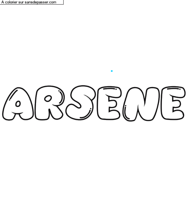 Coloriage pr&eacute;nom personnalis&eacute; "ARSENE" par un invit&eacute;