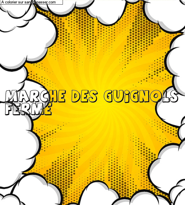 Coloriage pr&eacute;nom personnalis&eacute; "MARCHE DES GUIGNOLS
FERME" par un invit&eacute;