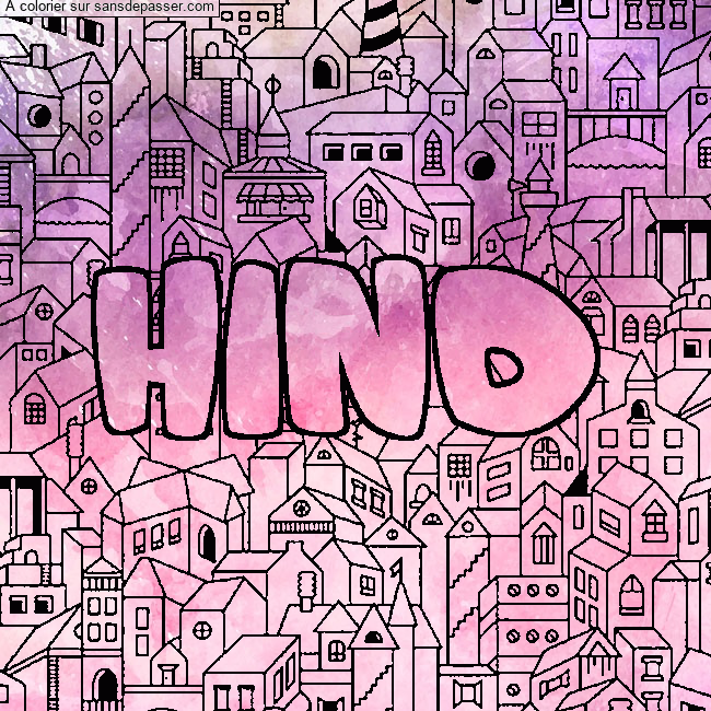 Coloriage HIND - d&eacute;cor Ville