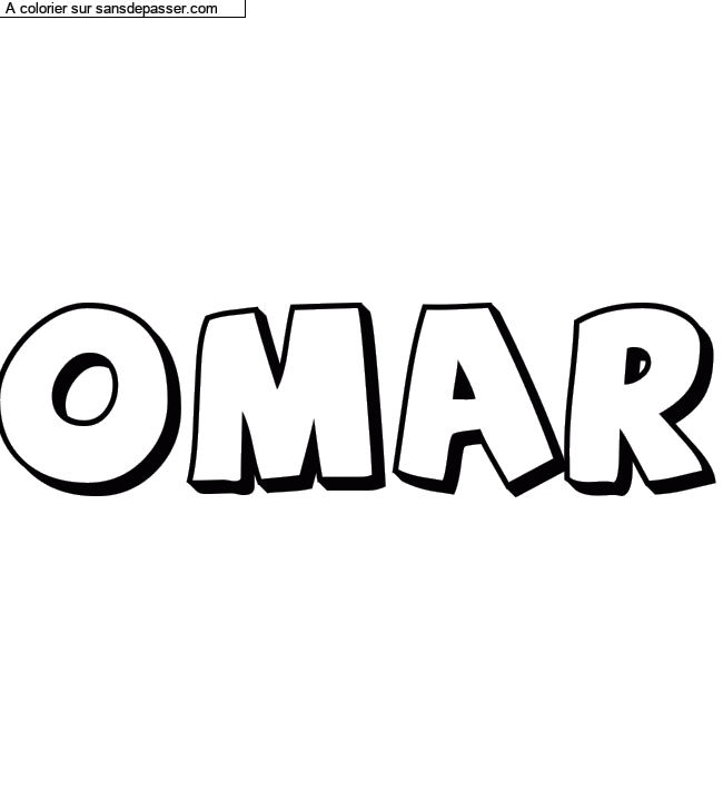 Coloriage prénom personnalisé "Omar" par un invité