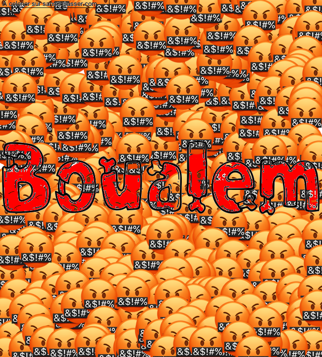 Coloriage pr&eacute;nom personnalis&eacute; "Boualem" par un invit&eacute;