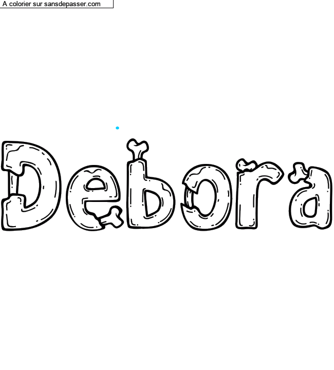 Coloriage personnalisé "Debora" par un invité