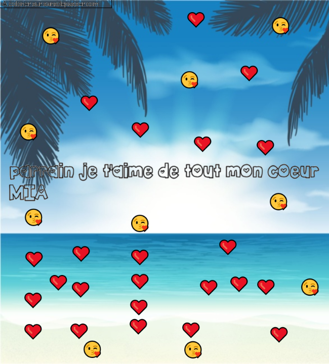 Coloriage pr&eacute;nom personnalis&eacute; "parrain je t'aime de tout mon coeur
MIA" par un invit&eacute;