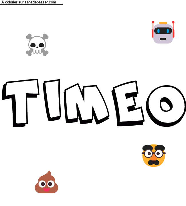 Coloriage pr&eacute;nom personnalis&eacute; "TIMEO" par un invit&eacute;
