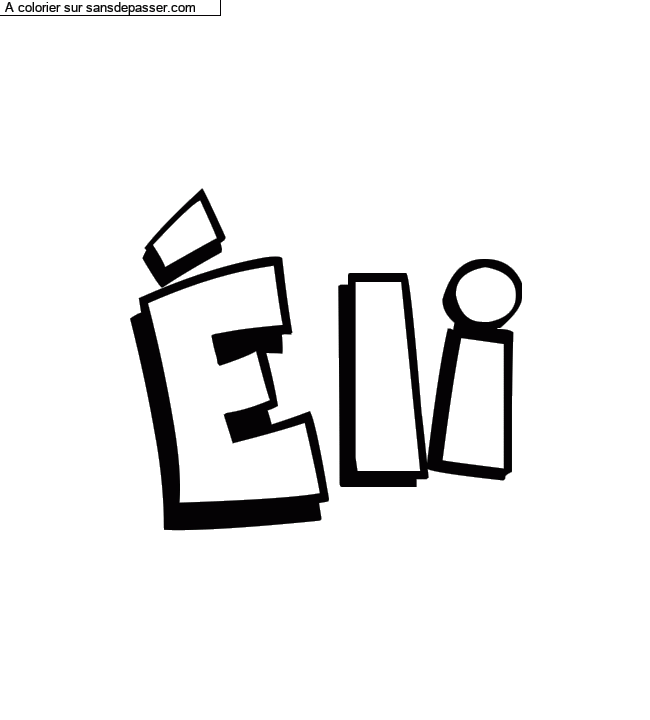 Coloriage pr&eacute;nom personnalis&eacute; "&Eacute;li" par un invit&eacute;