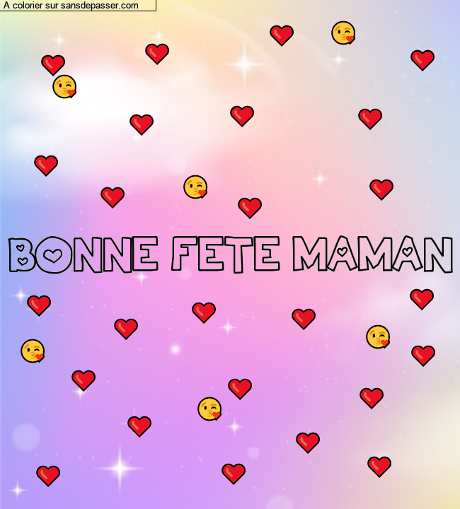 Coloriage pr&eacute;nom personnalis&eacute; "BONNE FETE MAMAN" par un invit&eacute;