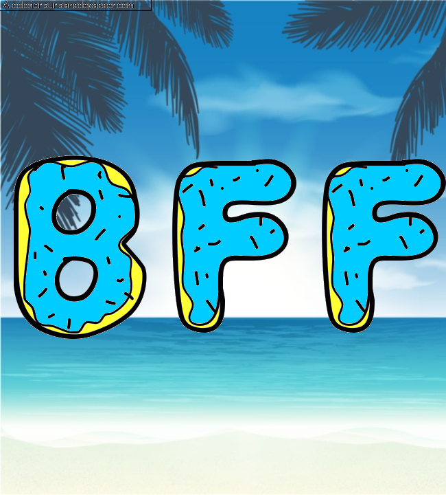 Coloriage pr&eacute;nom personnalis&eacute; "bff" par un invit&eacute;