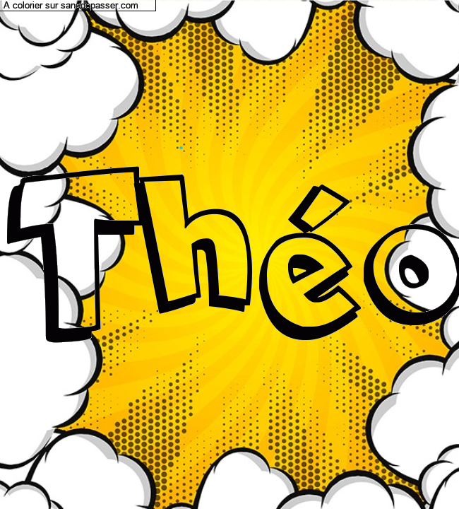 Coloriage pr&eacute;nom personnalis&eacute; "Th&eacute;o" par un invit&eacute;