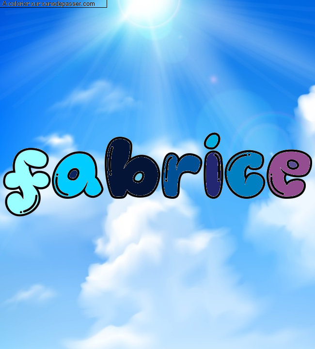 Coloriage pr&eacute;nom personnalis&eacute; "fabrice" par un invit&eacute;