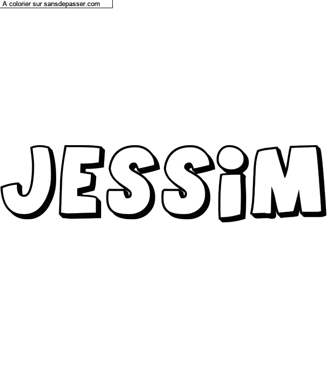 Coloriage pr&eacute;nom personnalis&eacute; "Jessim" par Emilieehirti