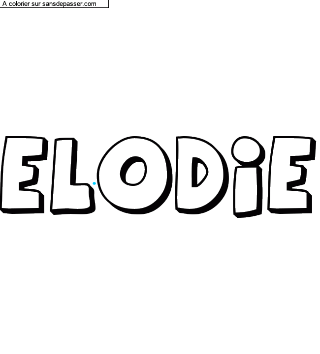 Coloriage pr&eacute;nom personnalis&eacute; "Elodie" par un invit&eacute;