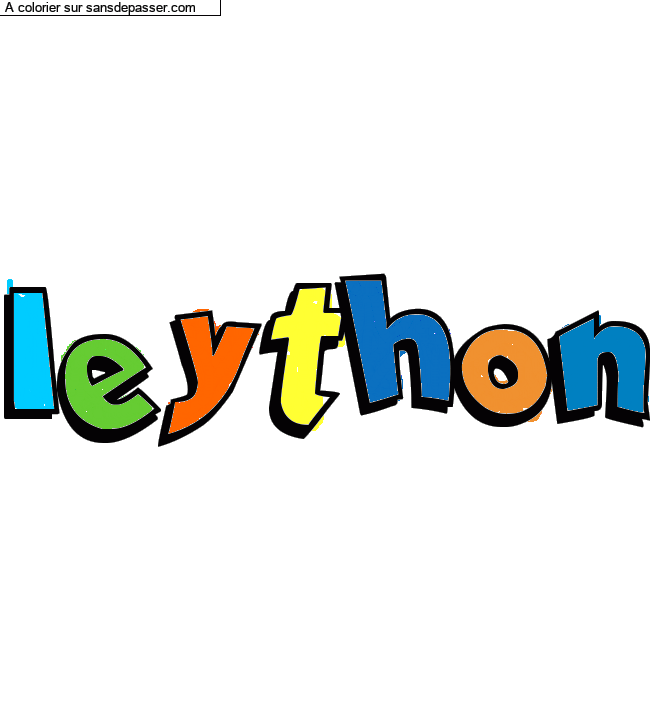 Coloriage pr&eacute;nom personnalis&eacute; "leython" par un invit&eacute;