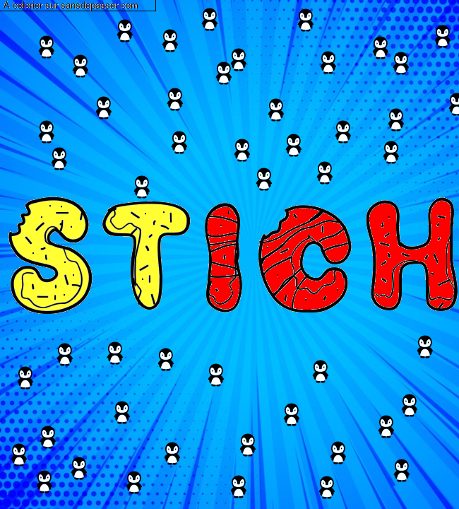 Coloriage pr&eacute;nom personnalis&eacute; "stich" par deldou