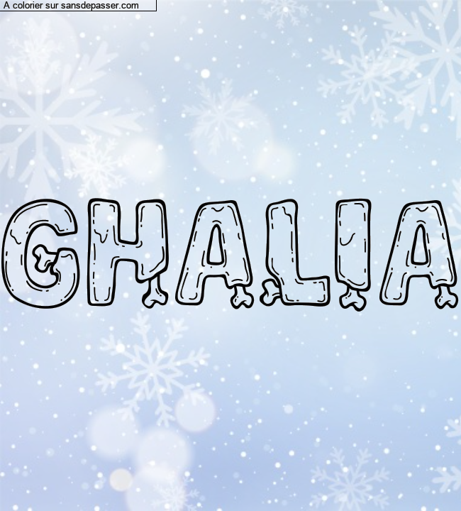 Coloriage pr&eacute;nom personnalis&eacute; "GHALIA" par un invit&eacute;