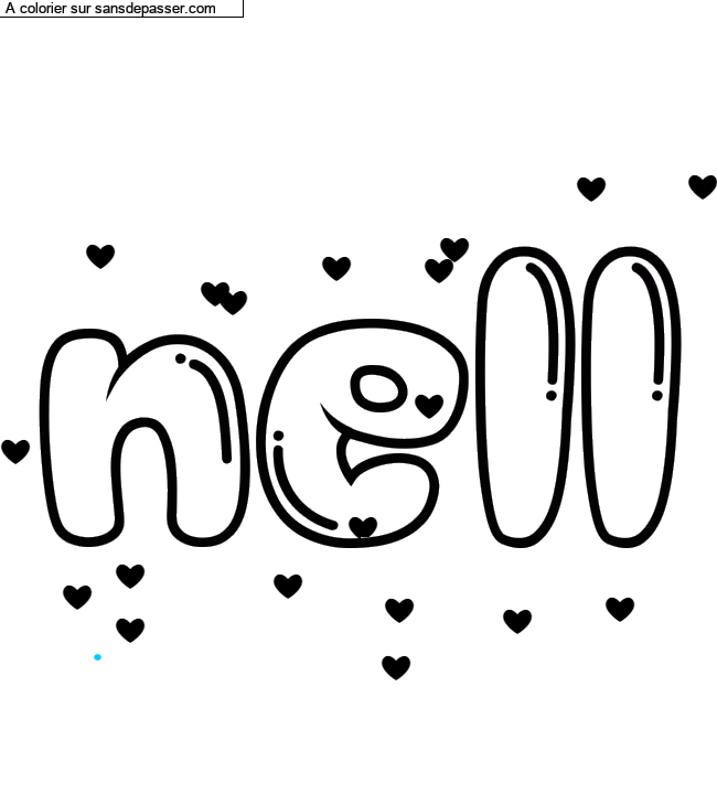 Coloriage pr&eacute;nom personnalis&eacute; "nell" par un invit&eacute;