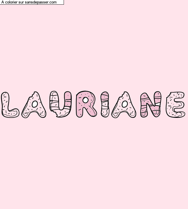Coloriage pr&eacute;nom personnalis&eacute; "Lauriane" par un invit&eacute;