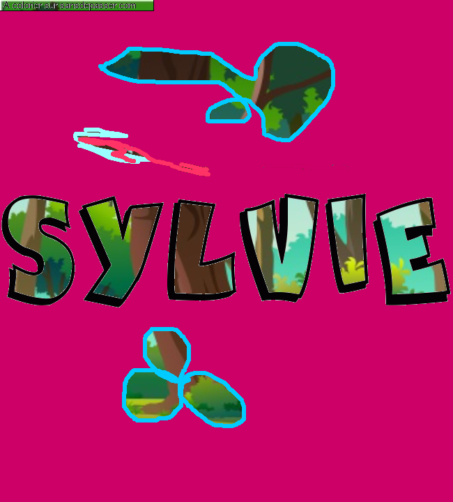 Coloriage pr&eacute;nom personnalis&eacute; "SYLVIE" par un invit&eacute;