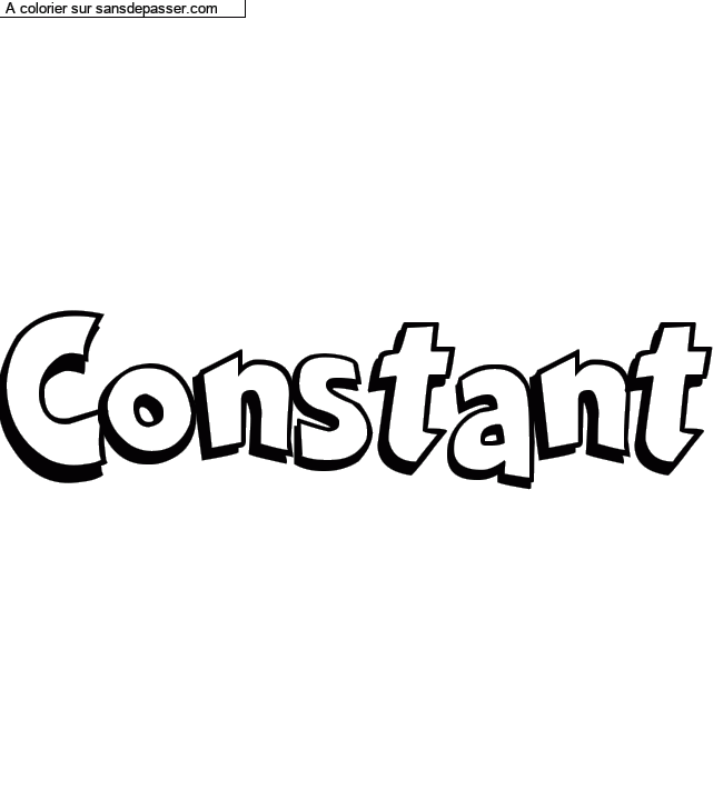 Coloriage pr&eacute;nom personnalis&eacute; "Constant" par un invit&eacute;