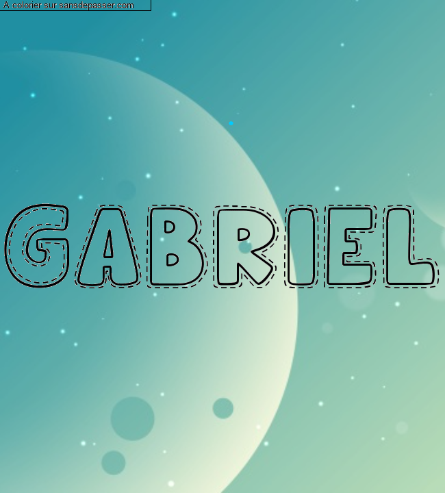 Coloriage pr&eacute;nom personnalis&eacute; "Gabriel" par un invit&eacute;