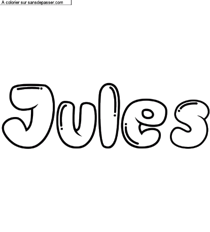 Coloriage pr&eacute;nom personnalis&eacute; "Jules" par un invit&eacute;