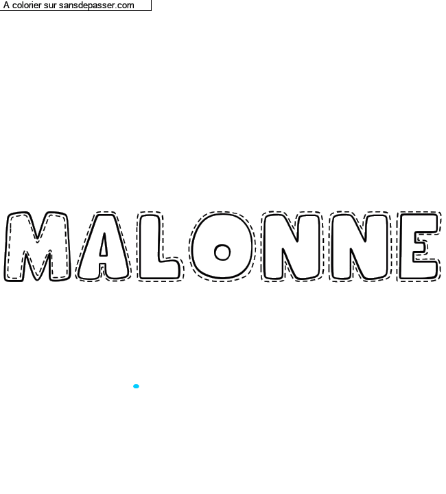 Coloriage pr&eacute;nom personnalis&eacute; "Malonne" par un invit&eacute;