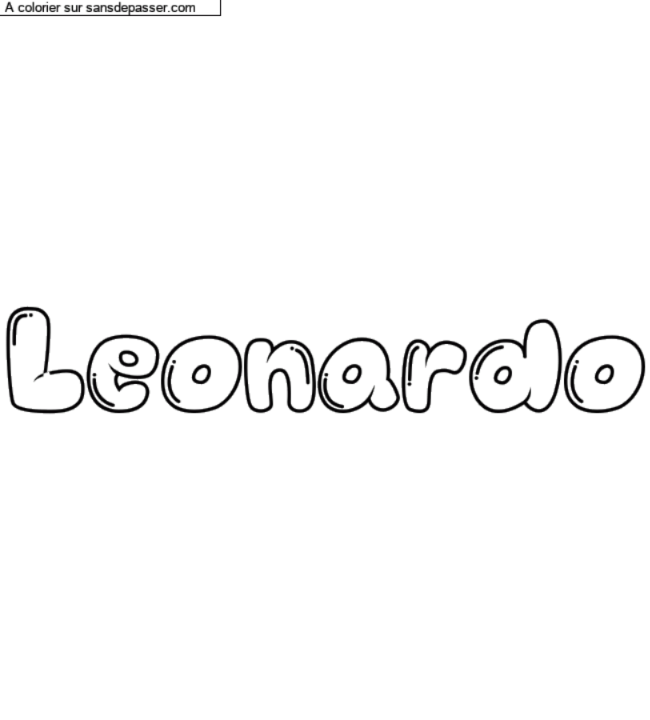 Coloriage pr&eacute;nom personnalis&eacute; "Leonardo" par charlottehamel