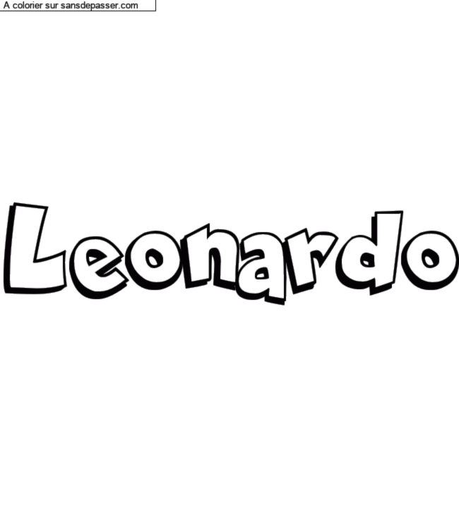 Coloriage pr&eacute;nom personnalis&eacute; "Leonardo" par charlottehamel