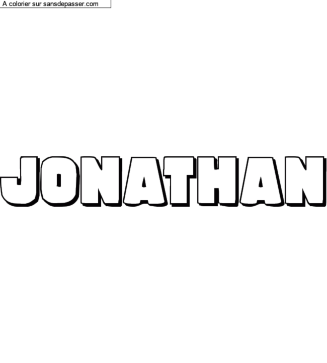 Coloriage pr&eacute;nom personnalis&eacute; "Jonathan" par charlottehamel