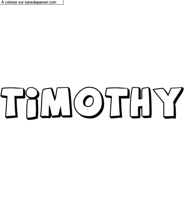 Coloriage pr&eacute;nom personnalis&eacute; "Timothy" par charlottehamel