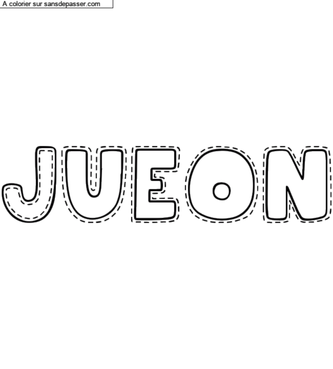Coloriage pr&eacute;nom personnalis&eacute; "Jueon" par charlottehamel